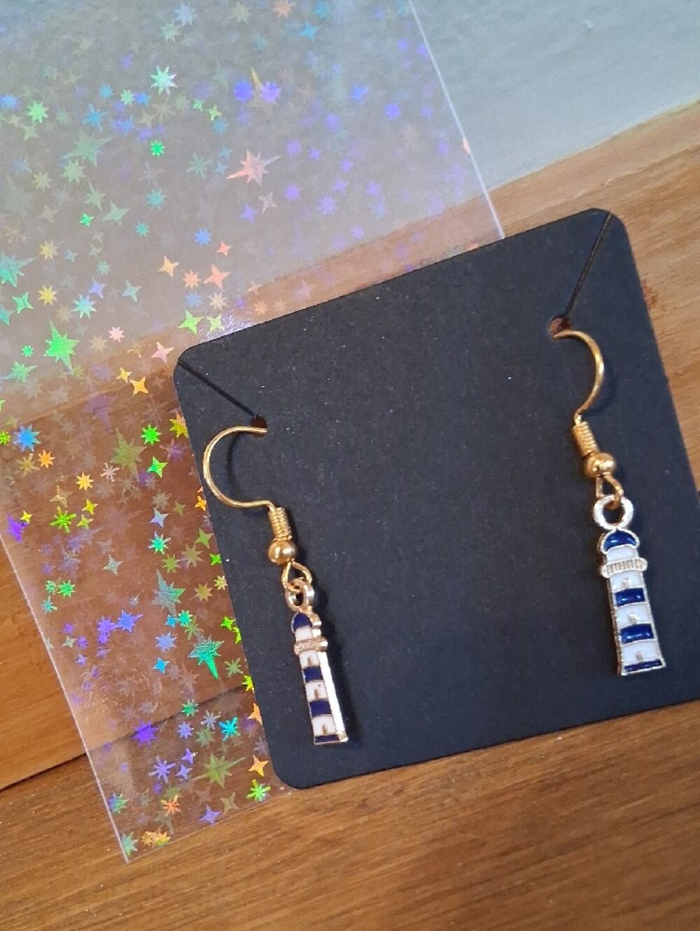 $8 Each Or Bundle 5/$20 Blue & White Lighthouse Drop Earrings